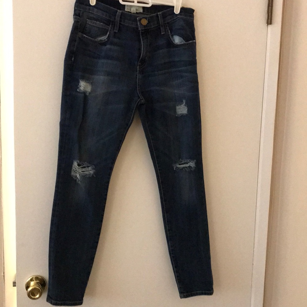 Current/ Elliott Slouchy stiletto jeans w/ rips